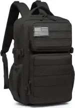 Wotony Taktischer Militärrucksack für Herren, wasserdicht, 3-Tage-Angriffsrucksack, Molle-Tasche mit Wasserflaschenhalter, Schwarz, 30L US