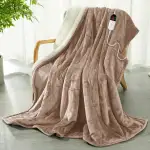 COZYTY Heizdecke mit Abschaltautomatik 130x180cm – Flanell Elektrische Wärmedecke, 6 Heizstufen &10-Std. Abschalt-Timer, Überhitzungsschutz, Maschinenwaschbar, Beige