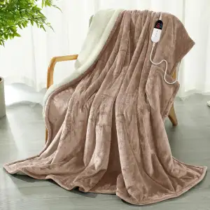 COZYTY Heizdecke mit Abschaltautomatik 130x180cm – Flanell Elektrische Wärmedeck