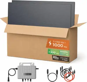 Solarway® 1000Wp / 800W Balkonkraftwerk komplett Steckdose - neuester EcoFlow St