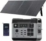 OUKITEL 3200W Solargenerator mit 400W Solarpanel, 2048Wh Tragbare Powerstation, LiFePO4 Akku, 0–8...