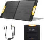 BougeRV 100W Solarpanel Faltbar, 25% Effizienz N-Typ Tragbares Solarpanel mit XT60/DC5521/DC7909 Ausgäng, Fiberglas Mobiles Solarmodul klappbar, IP65, für Powerstation, Camping, Outdoor, Garten