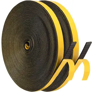 Dichtungsband Selbstklebend für Türen Fenster, 6mm(B) x 1.5mm(D)/20m Schaumstoff