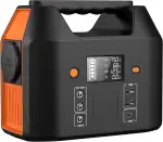 SinKeu Tragbare Powerstation 99Wh,150W Solar Generatoren Akku mit 230V AC/Car Lighter Port/USB Ausgabe,für Reise Camping Wohnmobil und als Notstromaggregat (Black)