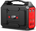 Powkey Tragbare Powerstation 99Wh/27000mAh Tragbares Kraftwerk 100W Solargenerator mit 230V AC Ausgang/QC 3.0 18W USB/Typ-C für Camping Wohnmobile powerbank mit Steckdose