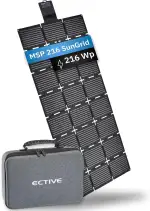ECTIVE - Solarpanel faltbar MSP 216 SunGrid – Klappbares Solarmodul 216W mit USB-A & -C Anschlüssen - Tragbare Solartasche mit Kabel für BlackBox/AccuBox – Für Camping, Wohnmobil, Outdoor & Festival