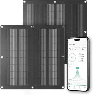 Solarpanel Set 110W, Semi-Flexibel & Leicht Balkonkraftwerk, Smart Monitoring pe