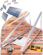 4x Balkonkraftwerk Halterung.118cm stabiles 3mm Aluminiumprofil mit hochwertigen Edelstahl Schrauben. Solarmodul Halterung. Befestigung Solarmodul PV-Module Halterung Solarmodul 0%MwSt