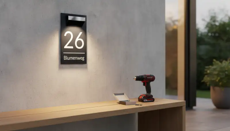 Solar Hausnummer: Installation und Pflege